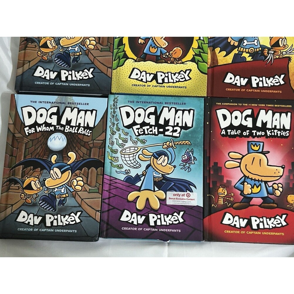 Lot of 6 Dog Man Children's Hardcover HC Kids Scholastic Books by Dav Pilkey - Picture 3 of 6